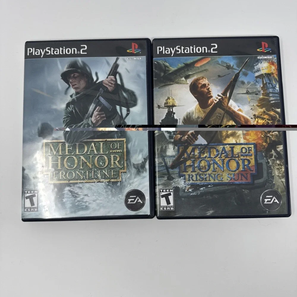 (PlayStation 2) Medal of Honor Rising Sun & Frontline Tested -  Both CIB